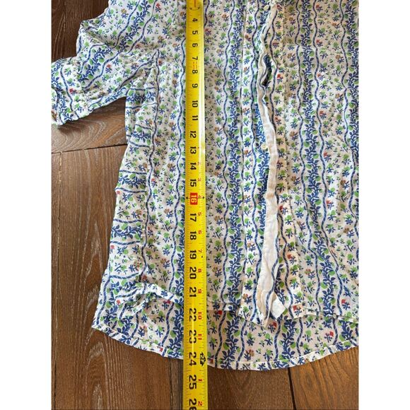 Thierry Colson Floral Vita Blouse Top Shirt Size Medium - Picture 9 of 9